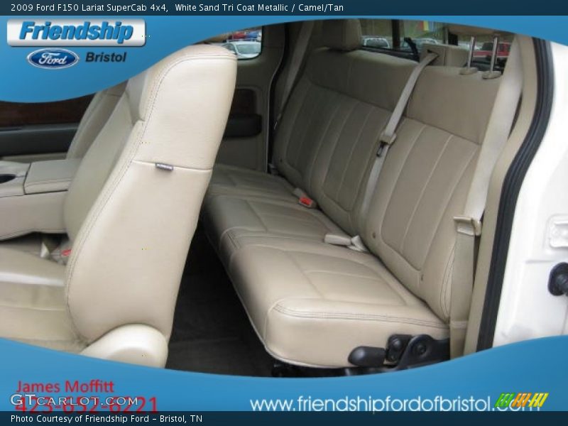 White Sand Tri Coat Metallic / Camel/Tan 2009 Ford F150 Lariat SuperCab 4x4