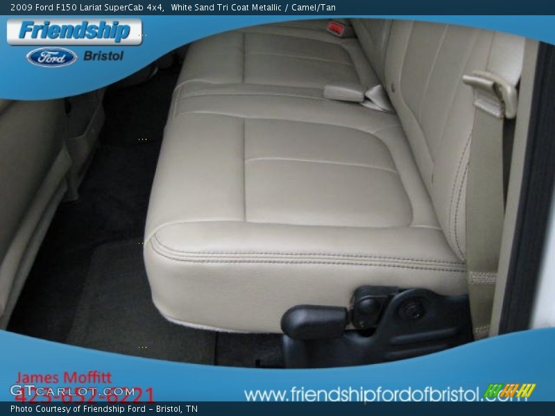 White Sand Tri Coat Metallic / Camel/Tan 2009 Ford F150 Lariat SuperCab 4x4