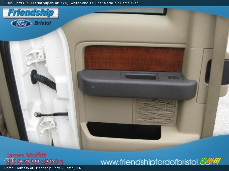White Sand Tri Coat Metallic / Camel/Tan 2009 Ford F150 Lariat SuperCab 4x4