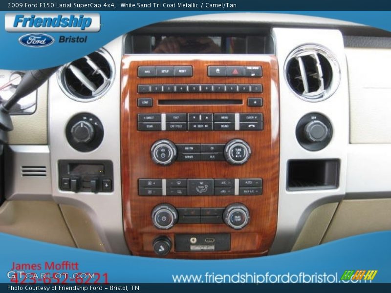White Sand Tri Coat Metallic / Camel/Tan 2009 Ford F150 Lariat SuperCab 4x4