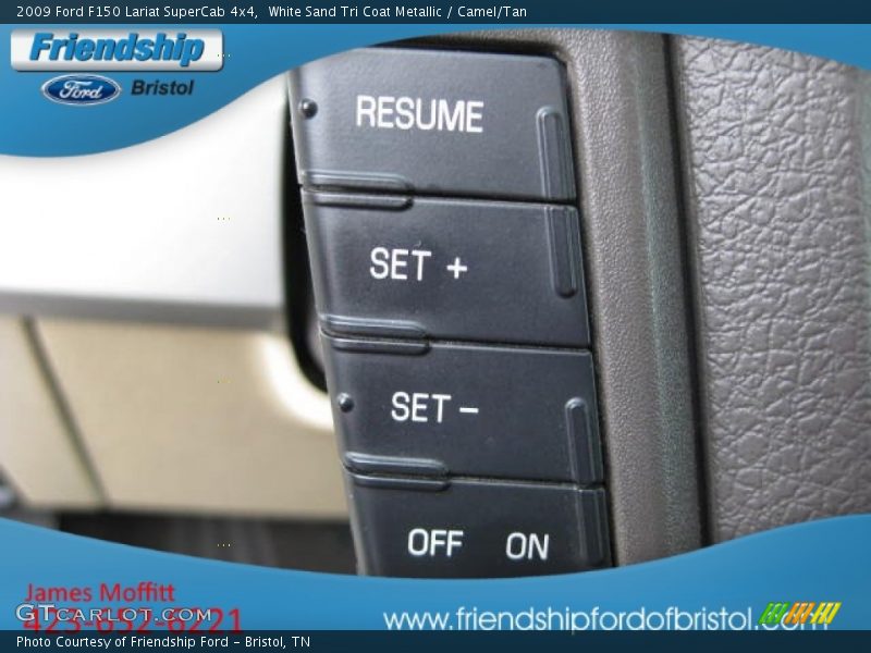 White Sand Tri Coat Metallic / Camel/Tan 2009 Ford F150 Lariat SuperCab 4x4