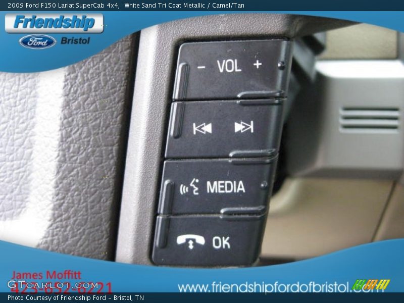 White Sand Tri Coat Metallic / Camel/Tan 2009 Ford F150 Lariat SuperCab 4x4