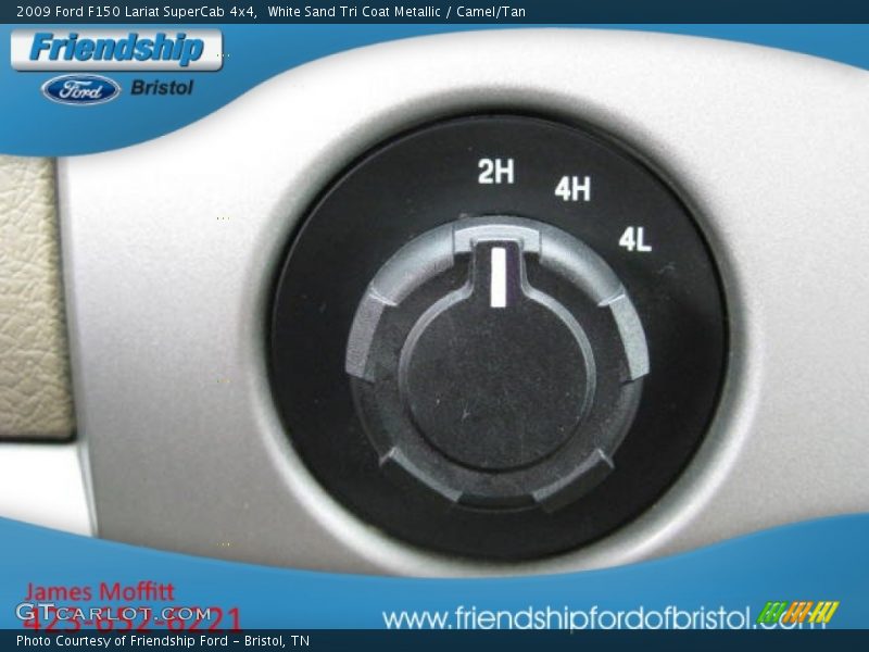 White Sand Tri Coat Metallic / Camel/Tan 2009 Ford F150 Lariat SuperCab 4x4