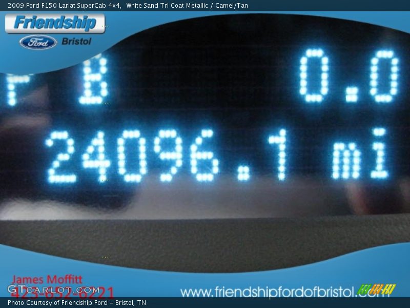 White Sand Tri Coat Metallic / Camel/Tan 2009 Ford F150 Lariat SuperCab 4x4
