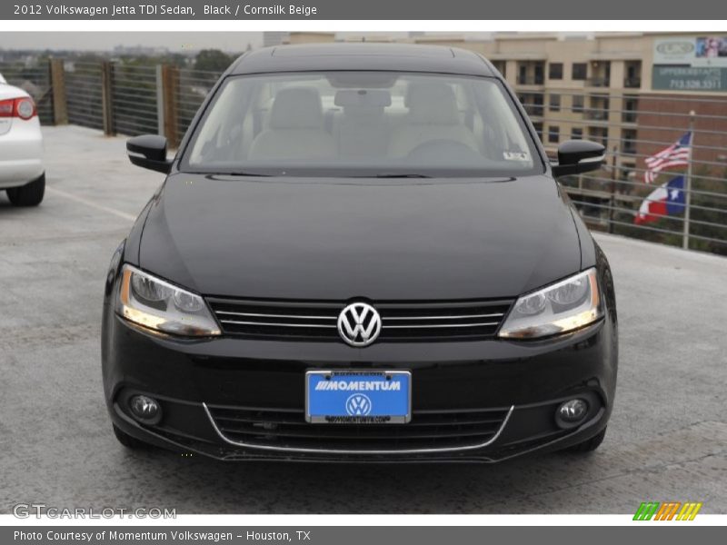 Black / Cornsilk Beige 2012 Volkswagen Jetta TDI Sedan