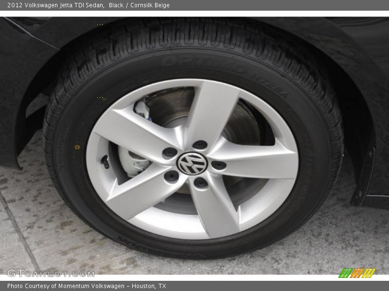 Black / Cornsilk Beige 2012 Volkswagen Jetta TDI Sedan