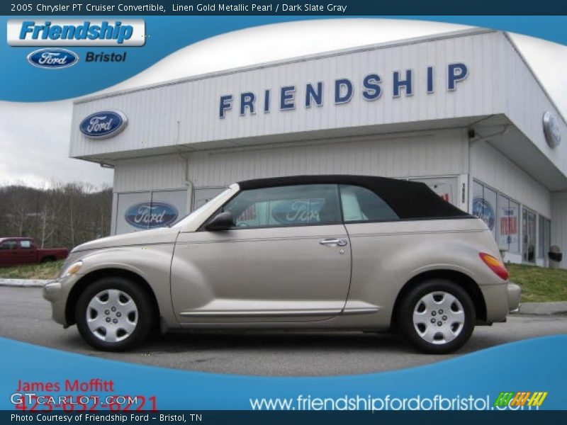 Linen Gold Metallic Pearl / Dark Slate Gray 2005 Chrysler PT Cruiser Convertible