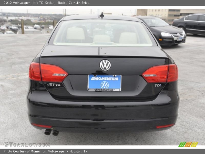 Black / Cornsilk Beige 2012 Volkswagen Jetta TDI Sedan
