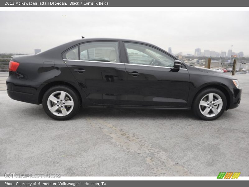 Black / Cornsilk Beige 2012 Volkswagen Jetta TDI Sedan