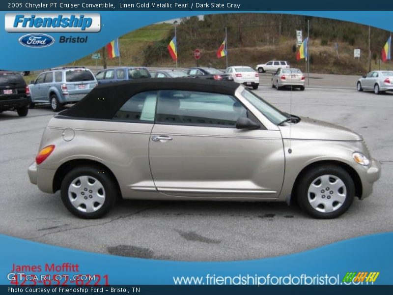 Linen Gold Metallic Pearl / Dark Slate Gray 2005 Chrysler PT Cruiser Convertible