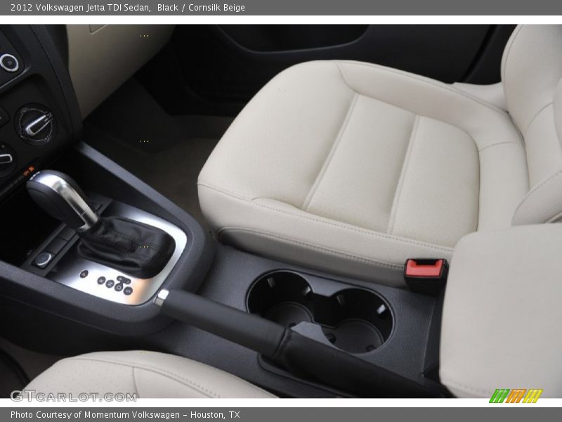 Black / Cornsilk Beige 2012 Volkswagen Jetta TDI Sedan