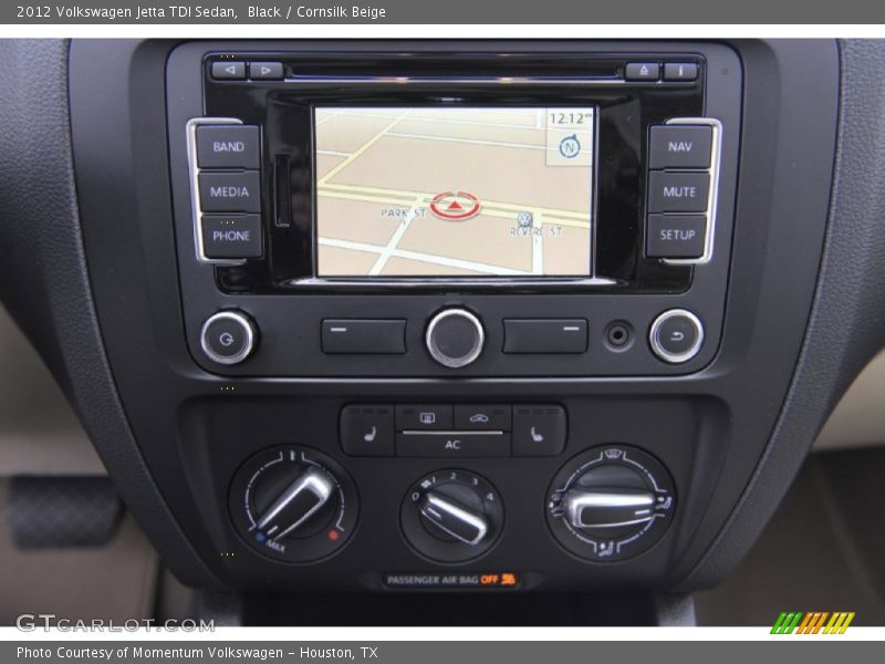 Black / Cornsilk Beige 2012 Volkswagen Jetta TDI Sedan