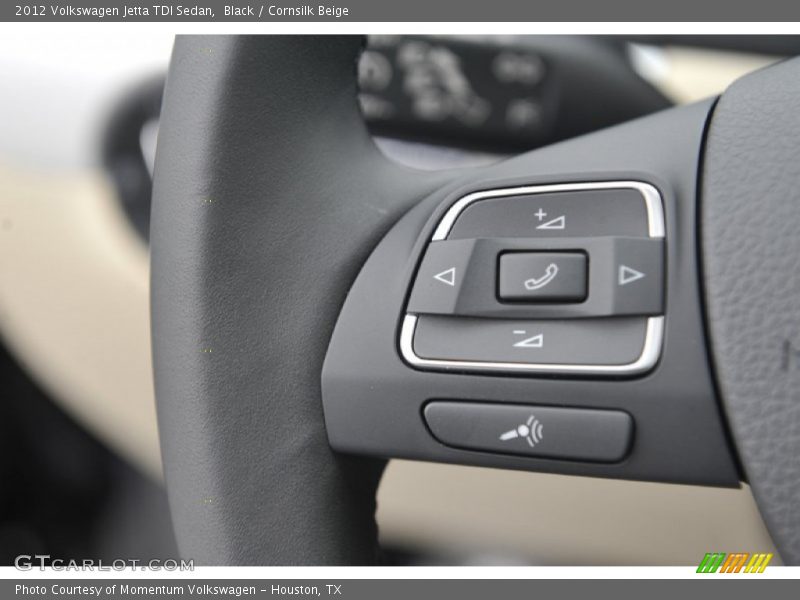 Black / Cornsilk Beige 2012 Volkswagen Jetta TDI Sedan