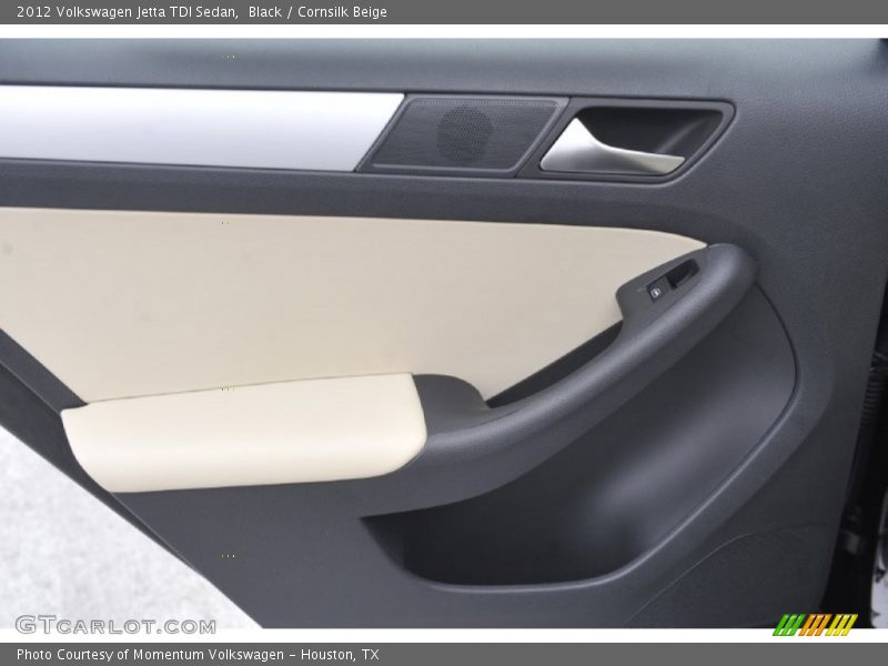 Black / Cornsilk Beige 2012 Volkswagen Jetta TDI Sedan