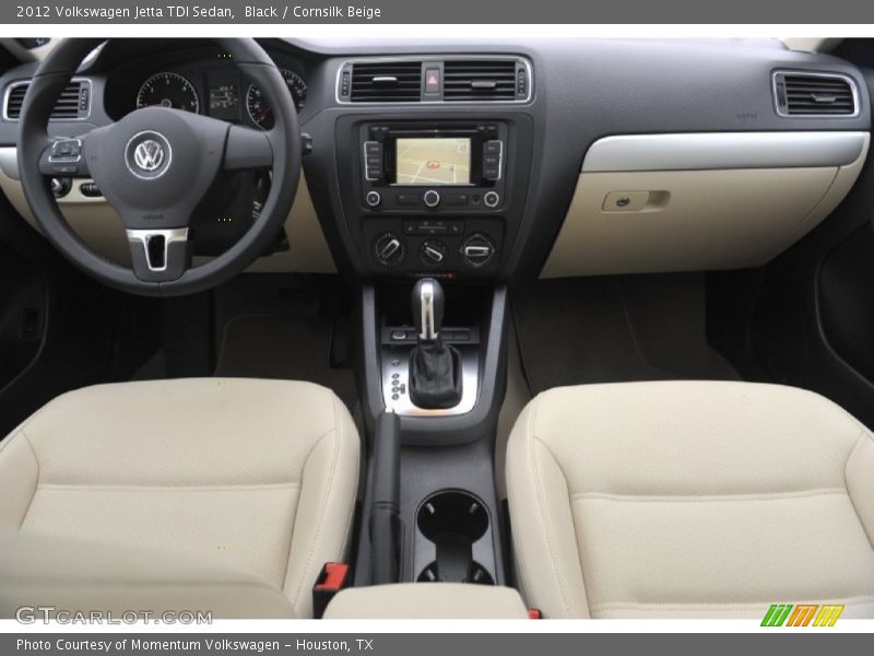 Black / Cornsilk Beige 2012 Volkswagen Jetta TDI Sedan