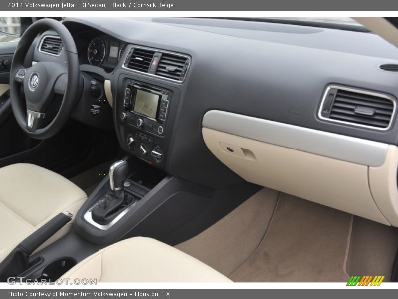 Black / Cornsilk Beige 2012 Volkswagen Jetta TDI Sedan