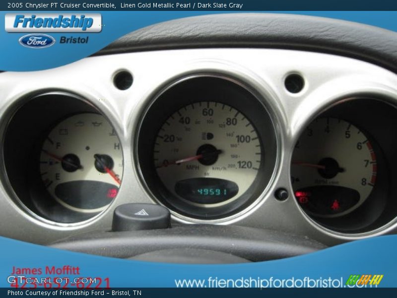 Linen Gold Metallic Pearl / Dark Slate Gray 2005 Chrysler PT Cruiser Convertible