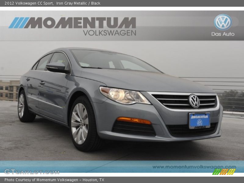 Iron Gray Metallic / Black 2012 Volkswagen CC Sport
