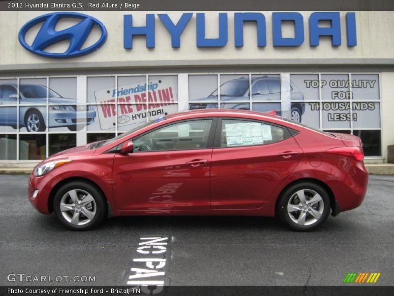 Red Allure / Beige 2012 Hyundai Elantra GLS