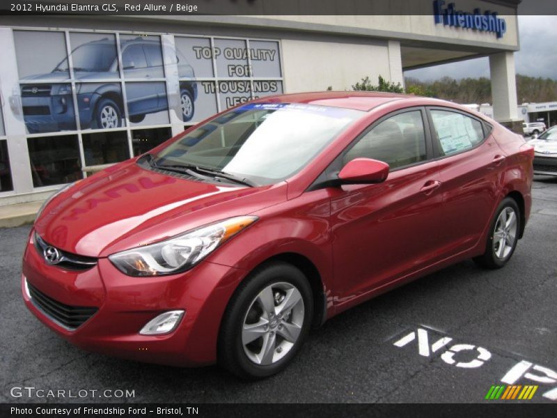 Red Allure / Beige 2012 Hyundai Elantra GLS