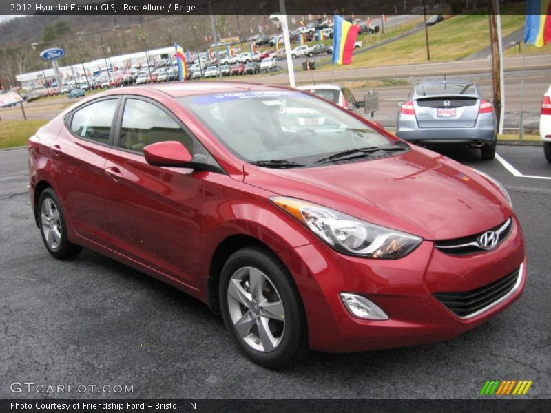 Red Allure / Beige 2012 Hyundai Elantra GLS