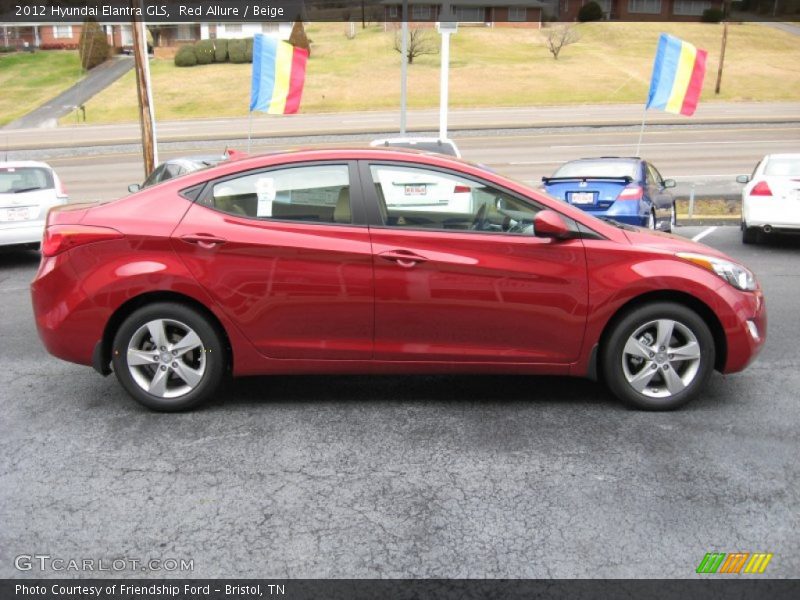 Red Allure / Beige 2012 Hyundai Elantra GLS