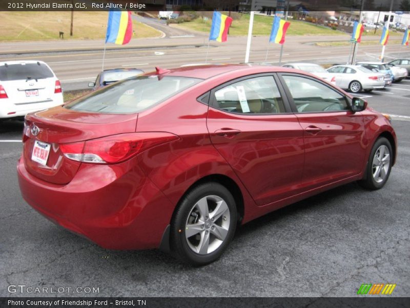 Red Allure / Beige 2012 Hyundai Elantra GLS