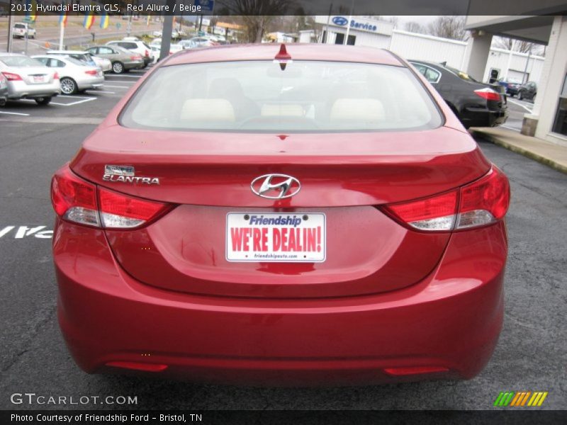 Red Allure / Beige 2012 Hyundai Elantra GLS