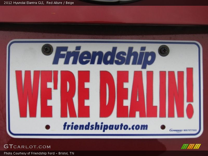Red Allure / Beige 2012 Hyundai Elantra GLS