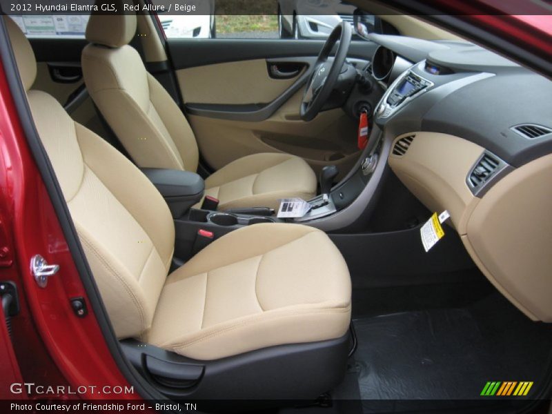 Red Allure / Beige 2012 Hyundai Elantra GLS