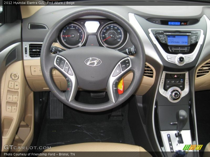 Red Allure / Beige 2012 Hyundai Elantra GLS