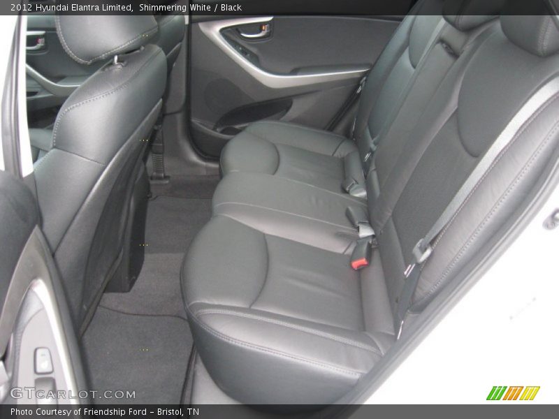 Shimmering White / Black 2012 Hyundai Elantra Limited