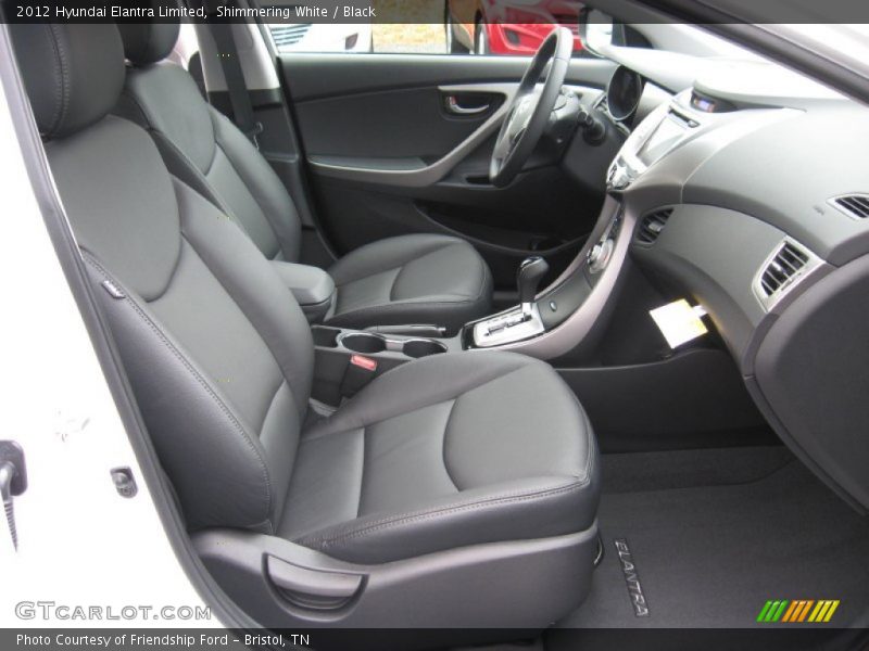 Shimmering White / Black 2012 Hyundai Elantra Limited