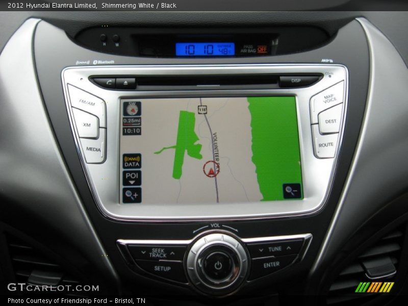 Shimmering White / Black 2012 Hyundai Elantra Limited
