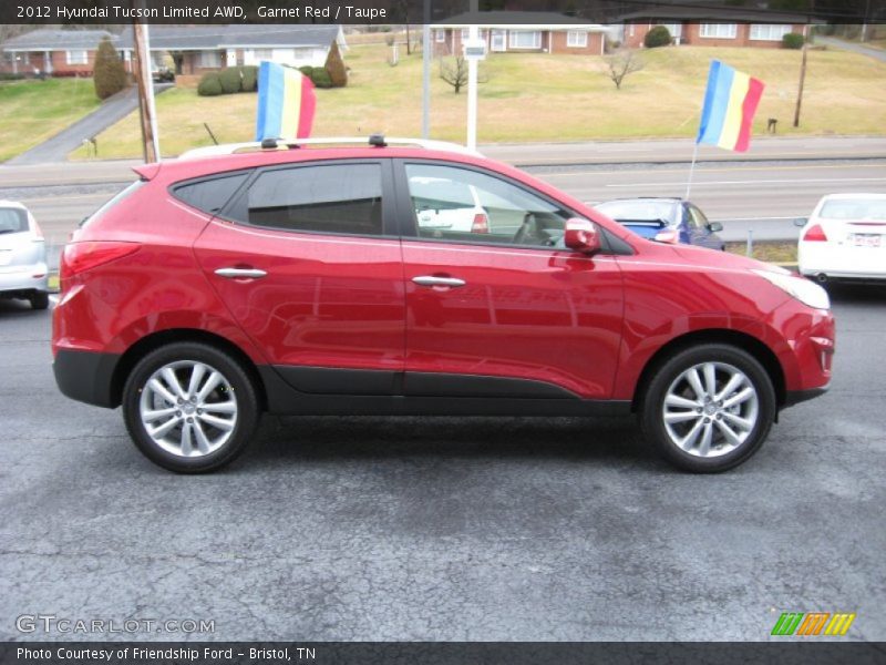 Garnet Red / Taupe 2012 Hyundai Tucson Limited AWD