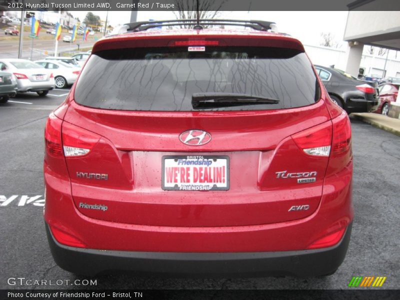 Garnet Red / Taupe 2012 Hyundai Tucson Limited AWD