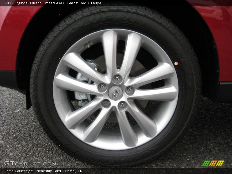 Garnet Red / Taupe 2012 Hyundai Tucson Limited AWD