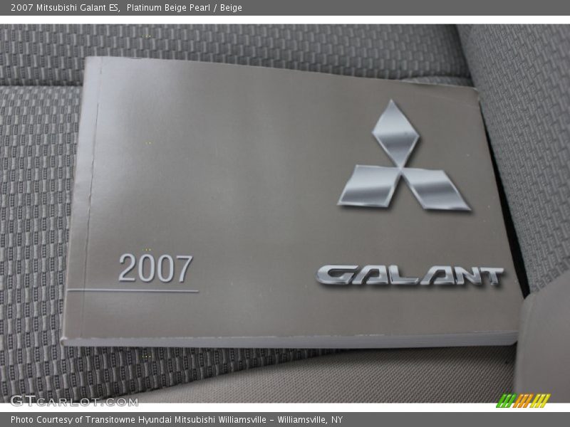 Platinum Beige Pearl / Beige 2007 Mitsubishi Galant ES