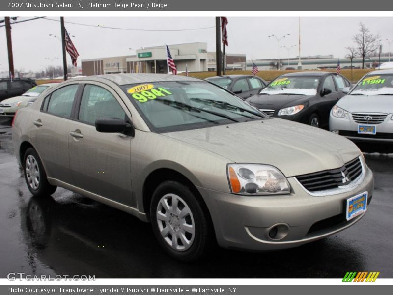 Platinum Beige Pearl / Beige 2007 Mitsubishi Galant ES
