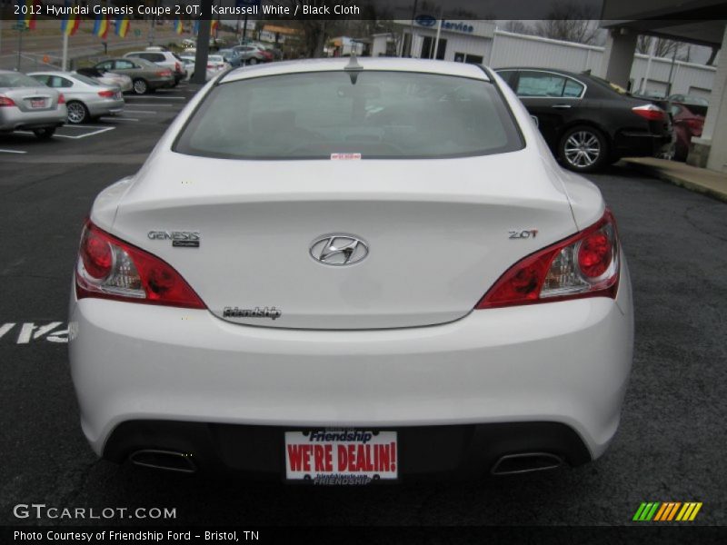 Karussell White / Black Cloth 2012 Hyundai Genesis Coupe 2.0T
