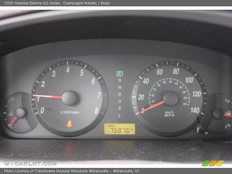 Champagne Metallic / Beige 2005 Hyundai Elantra GLS Sedan