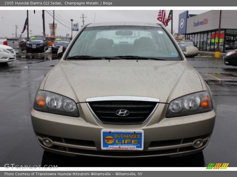 Champagne Metallic / Beige 2005 Hyundai Elantra GLS Sedan