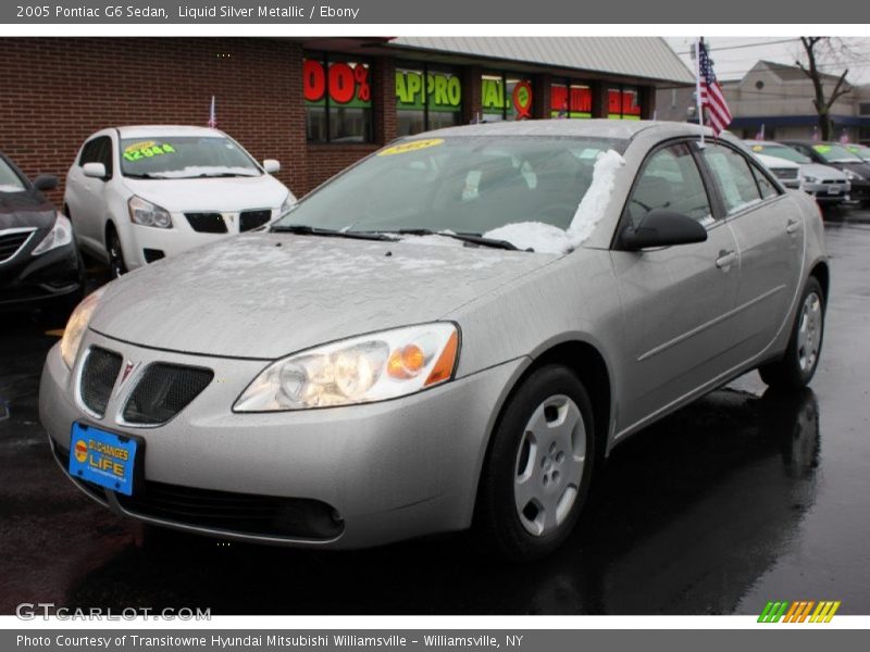Liquid Silver Metallic / Ebony 2005 Pontiac G6 Sedan