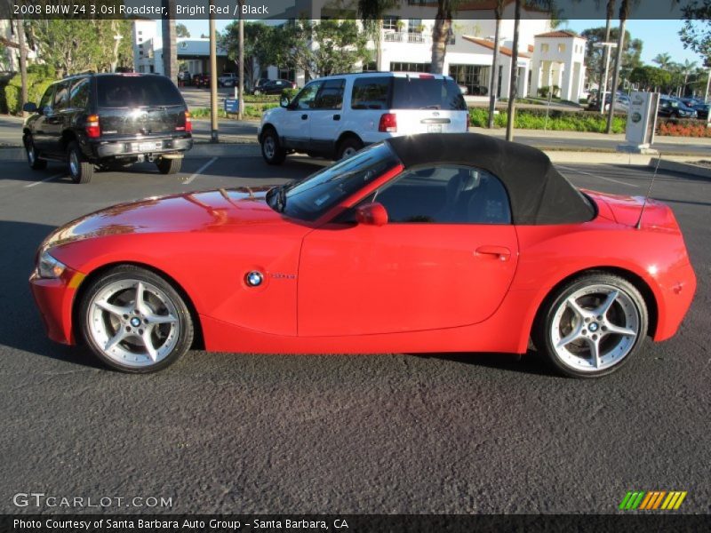 Bright Red / Black 2008 BMW Z4 3.0si Roadster