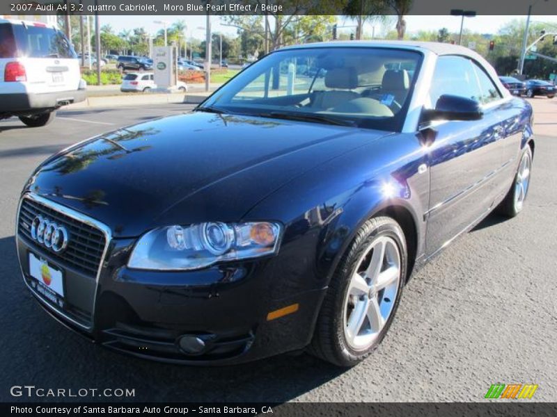 Moro Blue Pearl Effect / Beige 2007 Audi A4 3.2 quattro Cabriolet