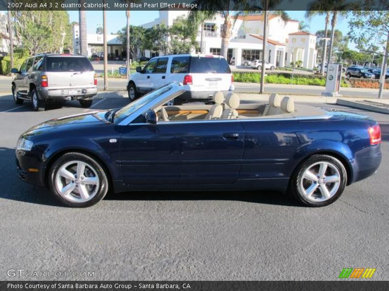 Moro Blue Pearl Effect / Beige 2007 Audi A4 3.2 quattro Cabriolet