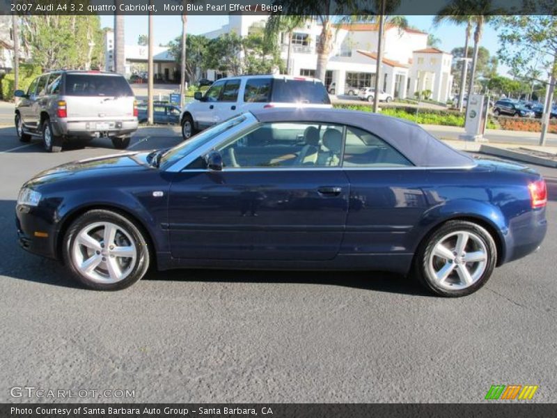 Moro Blue Pearl Effect / Beige 2007 Audi A4 3.2 quattro Cabriolet
