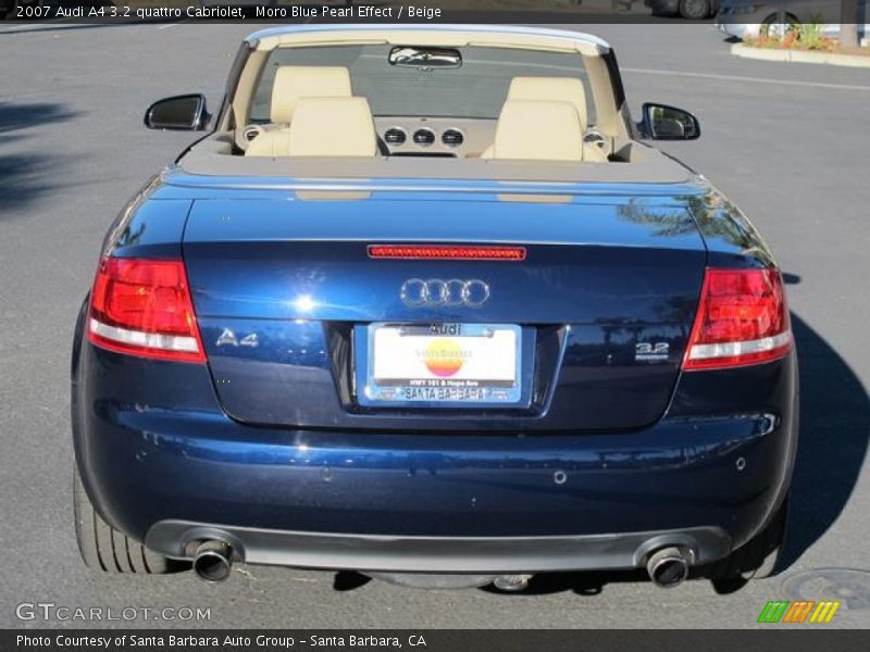 Moro Blue Pearl Effect / Beige 2007 Audi A4 3.2 quattro Cabriolet