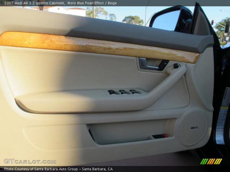 Moro Blue Pearl Effect / Beige 2007 Audi A4 3.2 quattro Cabriolet