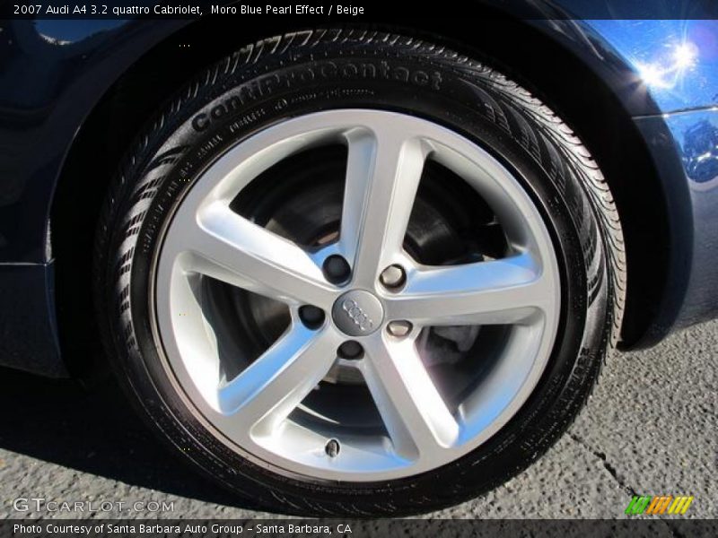 Moro Blue Pearl Effect / Beige 2007 Audi A4 3.2 quattro Cabriolet